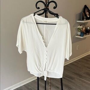 beachlunchlounge White Button-Down Women Top